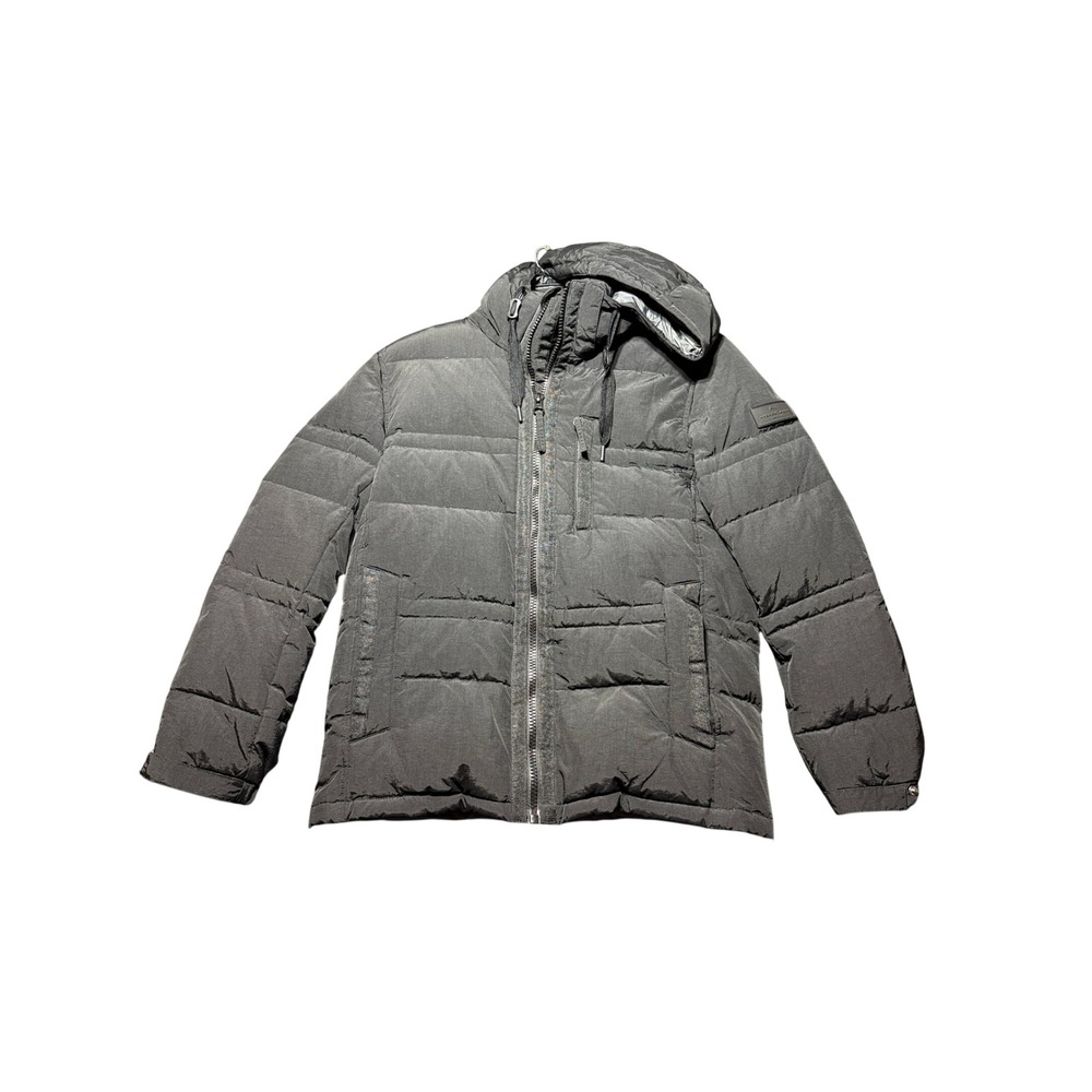 Andrew Marc Puffer Jacket Mens Small Black Down Feather Fill